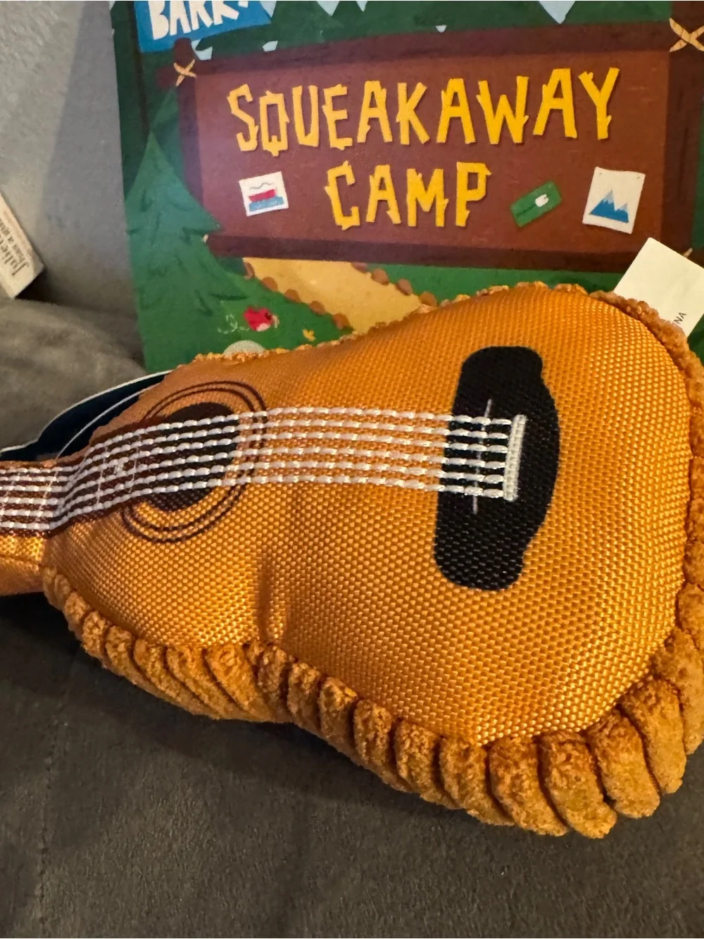 Bark ‘Awoo-stic Guitar’ Plush Tug Dog Toy